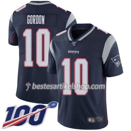 Herren New England Patriots Trikot Josh Gordon 10 Nike Navy Blau 100th